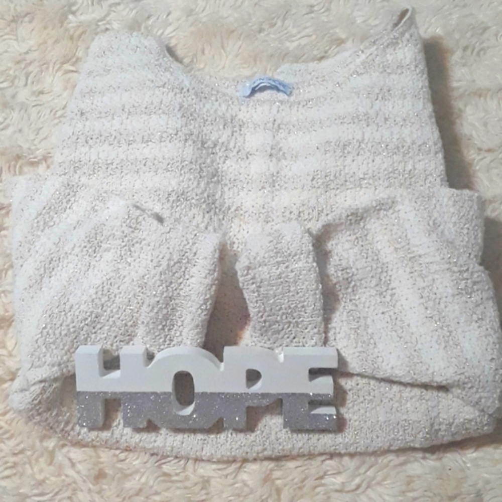 VINTAGE Ship'n Shore Cream Striped Sweater